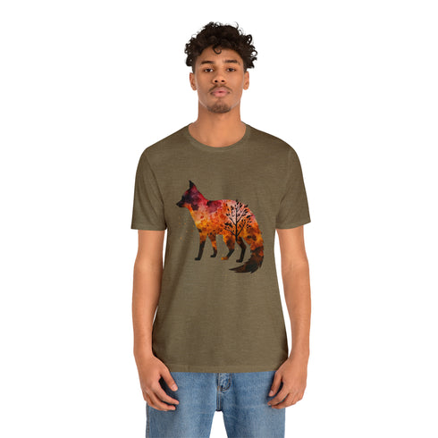 Autumn Fox Silhouette - Short Sleeve Tee